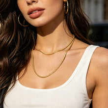 Load image into Gallery viewer, Titanium Steel Snake Chain Necklace Gold Silver Color Punk Hip Hop Long Neck Chain Fashion Jewelry Gift For Men Women
