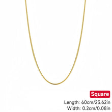 Load image into Gallery viewer, Titanium Steel Snake Chain Necklace Gold Silver Color Punk Hip Hop Long Neck Chain Fashion Jewelry Gift For Men Women
