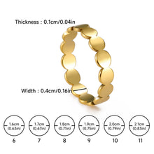 Load image into Gallery viewer, Minimalist Geometric Round Stainless Steel Rings Gold Color Couple Rings Fashion Wedding Party Jewelry Gifts For Men Women
