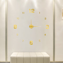Load image into Gallery viewer, 40cm/90cm Large DIY Acrylic Wall Clock 3D Silent Frameless Wall Sticker for Living Room Bedroom Kitchen Office Home Decor Gift
