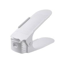 Load image into Gallery viewer, Plastic Shoe Rack 2-Layer Adjustable Shoe Storage Shelf for Narrow Spaces Shoe Holder Organizer for Entryway Bedroom Closet Dorm

