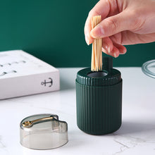 Load image into Gallery viewer, One-Touch Pop-Up Toothpick Holder Toothpick Dispenser for Kitchen Restaurant Home Table Office Desk Dustproof Plastic Toothpick Container
