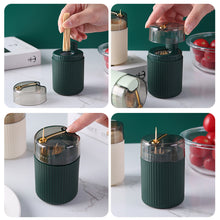 Load image into Gallery viewer, One-Touch Pop-Up Toothpick Holder Toothpick Dispenser for Kitchen Restaurant Home Table Office Desk Dustproof Plastic Toothpick Container
