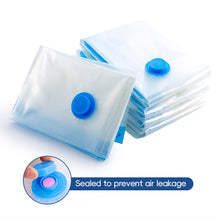 Load image into Gallery viewer, Heavy Duty Vacuum Storage Bags Hand Pump Large Transparent Clothes Quilt Compression Bags for Home Travel Space Saver Organizer
