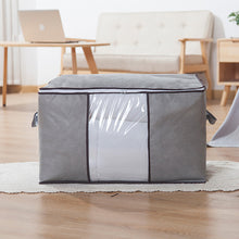 Load image into Gallery viewer, Thickened Fabric Storage Bag with Clear Window Large Capacity Clothes Quilt Organizer for Moving and Home Moisture-Proof Packing Bag
