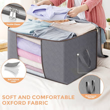 Load image into Gallery viewer, Thickened Fabric Storage Bag with Clear Window Large Capacity Clothes Quilt Organizer for Moving and Home Moisture-Proof Packing Bag
