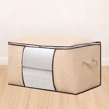Load image into Gallery viewer, Thickened Fabric Storage Bag with Clear Window Large Capacity Clothes Quilt Organizer for Moving and Home Moisture-Proof Packing Bag

