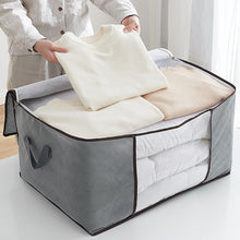 Load image into Gallery viewer, Thickened Fabric Storage Bag with Clear Window Large Capacity Clothes Quilt Organizer for Moving and Home Moisture-Proof Packing Bag
