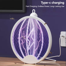 Load image into Gallery viewer, Foldable USB Rechargeable Electric Mosquito Swatter with UV Mosquito Attracting Light Household Mosquito Killer
