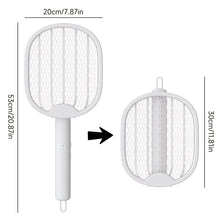 Load image into Gallery viewer, 3 In 1 Foldable Built-in Battery USB Rechargeable Electric Mosquito Swatter Three Layer Protective Net Household
