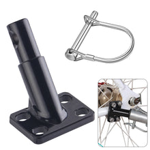 Load image into Gallery viewer, Bike Trailer Coupler With Buckle Durable Metal Practical Bicycle Attachment Hitch Angled Elbow Towing Head Mounting Adapter
