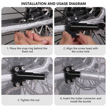 Load image into Gallery viewer, Bike Trailer Coupler With Buckle Durable Metal Practical Bicycle Attachment Hitch Angled Elbow Towing Head Mounting Adapter
