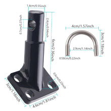 Load image into Gallery viewer, Bike Trailer Coupler With Buckle Durable Metal Practical Bicycle Attachment Hitch Angled Elbow Towing Head Mounting Adapter
