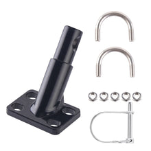 Load image into Gallery viewer, Bike Trailer Coupler With Buckle Durable Metal Practical Bicycle Attachment Hitch Angled Elbow Towing Head Mounting Adapter
