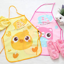 Load image into Gallery viewer, Kids Apron Toddler Painting Smock Waterproof Cartoon Print Art Craft Apron with Sleeves Set Easy Clean Oil-Proof for Boys Girls
