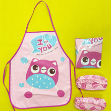 Load image into Gallery viewer, Kids Apron Toddler Painting Smock Waterproof Cartoon Print Art Craft Apron with Sleeves Set Easy Clean Oil-Proof for Boys Girls
