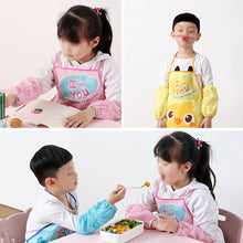 Load image into Gallery viewer, Kids Apron Toddler Painting Smock Waterproof Cartoon Print Art Craft Apron with Sleeves Set Easy Clean Oil-Proof for Boys Girls
