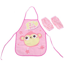 Load image into Gallery viewer, Kids Apron Toddler Painting Smock Waterproof Cartoon Print Art Craft Apron with Sleeves Set Easy Clean Oil-Proof for Boys Girls
