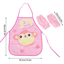 Load image into Gallery viewer, Kids Apron Toddler Painting Smock Waterproof Cartoon Print Art Craft Apron with Sleeves Set Easy Clean Oil-Proof for Boys Girls
