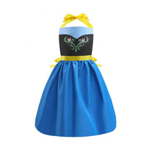 Load image into Gallery viewer, Girls Princess Style Art Smock Apron Fairy Tale Print Adjustable Hanging Neck &amp; Tie Back Washable Child Painting Apron for Toddler Kids
