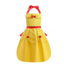 Load image into Gallery viewer, Girls Princess Style Art Smock Apron Fairy Tale Print Adjustable Hanging Neck &amp; Tie Back Washable Child Painting Apron for Toddler Kids
