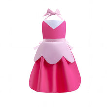 Load image into Gallery viewer, Girls Princess Style Art Smock Apron Fairy Tale Print Adjustable Hanging Neck &amp; Tie Back Washable Child Painting Apron for Toddler Kids
