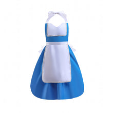 Load image into Gallery viewer, Girls Princess Style Art Smock Apron Fairy Tale Print Adjustable Hanging Neck &amp; Tie Back Washable Child Painting Apron for Toddler Kids
