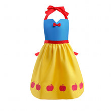 Load image into Gallery viewer, Girls Princess Style Art Smock Apron Fairy Tale Print Adjustable Hanging Neck &amp; Tie Back Washable Child Painting Apron for Toddler Kids
