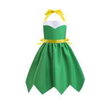 Load image into Gallery viewer, Girls Princess Style Art Smock Apron Fairy Tale Print Adjustable Hanging Neck &amp; Tie Back Washable Child Painting Apron for Toddler Kids
