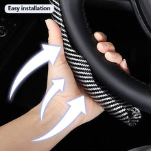 Load image into Gallery viewer, Universal Carbon Fiber Car Steering Wheel Cover Breathable Anti-Slip Protective Cover for Cars Trucks SUV Grip Sweat Resistant
