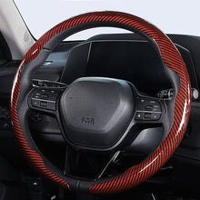 Load image into Gallery viewer, Universal Carbon Fiber Car Steering Wheel Cover Breathable Anti-Slip Protective Cover for Cars Trucks SUV Grip Sweat Resistant
