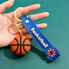 Load image into Gallery viewer, Creative Mini 3D Ball Keychain Silicone Football Basketball Volleyball Tennis Rugby Key Ring Bag Car Pendant Accessories Sports Souvenir Gift
