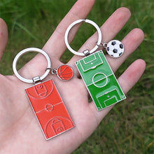 Load image into Gallery viewer, Creative Classic Football Field Basketball Field Keychain Sports Leisure Key Ring Bag Car Pendant Accessories Soccer Fan Gifts
