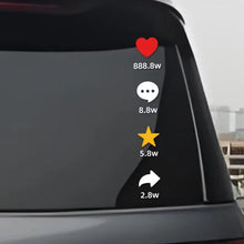 Load image into Gallery viewer, Creative Red Heart Car Window Decal Windshield Rear Window Sticker Personalized Vehicle Exterior Decoration Sticker
