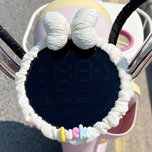 Load image into Gallery viewer, Cute Motorcycle Bowknot Dashboard Cover Anti-Scratch Electric Scooter Puff Soft Display Protector Decoration E-Bike Accessory Scratch Resistant
