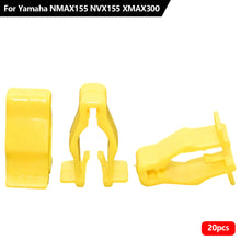 Load image into Gallery viewer, 20Pcs Motorcycle Front Cover Clips Headlight Housing Retainer Fasteners Fairing Push Rivets Replacement Plastic Clips for Yamaha NMAX155 NVX155 XMAX300
