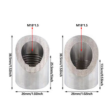 Load image into Gallery viewer, Universal Car O2 Oxygen Sensor M18 X 1.5 Adapter Mounting Plugs Spacer 30 45 Degree Curve Notched Nut Bung Stainless Steel
