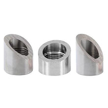 Load image into Gallery viewer, Universal Car O2 Oxygen Sensor M18 X 1.5 Adapter Mounting Plugs Spacer 30 45 Degree Curve Notched Nut Bung Stainless Steel
