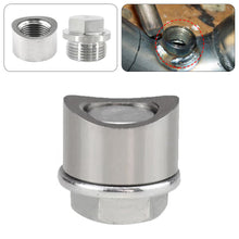 Load image into Gallery viewer, Universal Auto Parts Stainless Steel Oxygen Sensor Nut Weld Bung Plug Kit M18x1.5 O2 Sensor Adapter Curve Notched Nut Bung
