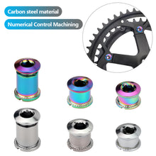Load image into Gallery viewer, 5Pcs M8 Bicycle Threaded Crankset Bolts Single Double Triple Bicycle Chainring 6.5/8.5mm Height MTB Road Crankset Fixing Nuts

