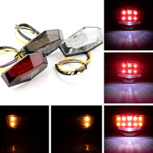 Load image into Gallery viewer, Universal LED Motorcycle Tail Light Motorbike Rear Brake Stop Turn Signal Lamp License Plate Light For Motocross ATV Dirt Bike 12V
