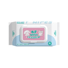 Load image into Gallery viewer, 80Pcs Pet Wipes Disposable 2-in-1 Cleaning Wipes for Dogs Cats Tear Stain Remover &amp; Butt Cleaning Non-Woven Deodorizing Grooming Wipes
