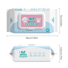 Load image into Gallery viewer, 80Pcs Pet Wipes Disposable 2-in-1 Cleaning Wipes for Dogs Cats Tear Stain Remover &amp; Butt Cleaning Non-Woven Deodorizing Grooming Wipes
