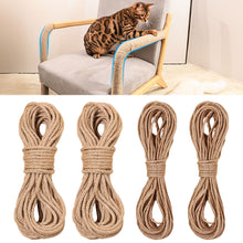 Load image into Gallery viewer, DIY Cat Scratch Post Replacement Sisal Rope Natural 4mm/6mm for Cat Tree Scratcher Stand Climbing Wrapping Rope Cat Supplies
