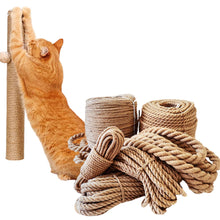 Load image into Gallery viewer, DIY Cat Scratch Post Replacement Sisal Rope Natural 4mm/6mm for Cat Tree Scratcher Stand Climbing Wrapping Rope Cat Supplies
