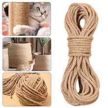 Load image into Gallery viewer, DIY Cat Scratch Post Replacement Sisal Rope Natural 4mm/6mm for Cat Tree Scratcher Stand Climbing Wrapping Rope Cat Supplies
