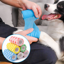 Load image into Gallery viewer, Pet Dog Paw Protector Self-Adhesive Bandage Wrap for Outdoor Walking Anti-Dirty Leg Wrap Non-Slip Foot Cover for Small Medium Large Dogs
