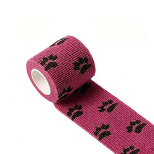 Load image into Gallery viewer, Pet Dog Self-Adhesive Elastic Bandage Wrap Anti-Dirty Paw Protector Bitter Taste Prevents Chewing Outdoor Walking Foot Cover
