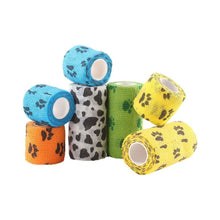 Load image into Gallery viewer, Pet Dog Self-Adhesive Elastic Bandage Wrap Anti-Dirty Paw Protector Bitter Taste Prevents Chewing Outdoor Walking Foot Cover
