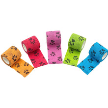 Load image into Gallery viewer, Pet Dog Self-Adhesive Elastic Bandage Wrap Anti-Dirty Paw Protector Bitter Taste Prevents Chewing Outdoor Walking Foot Cover
